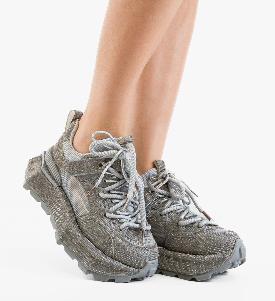 Sneakers Dama Kombat Gri - Stil și Confort - imagine 2