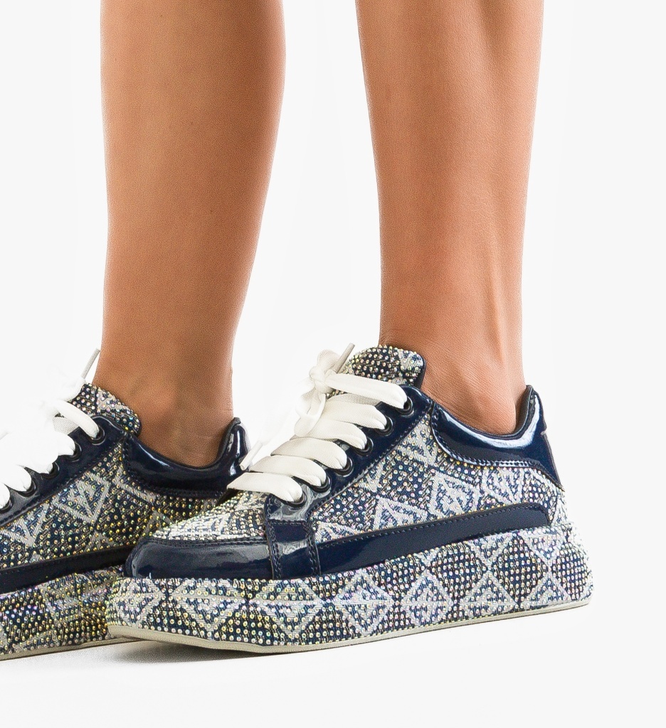 Sneakers Dama Trente Bleumarin - Confort Sport - imagine 4