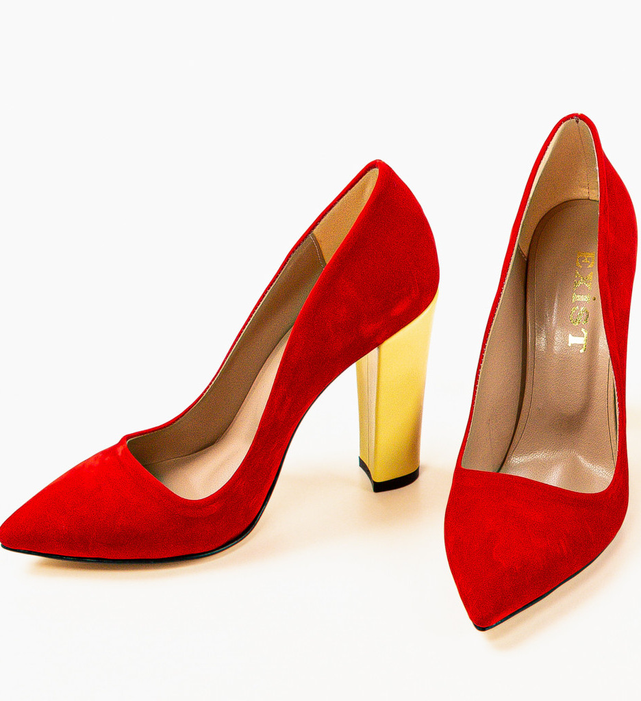 Pantofi cu toc roșii Sorca - Eleganță asigurată - imagine 3