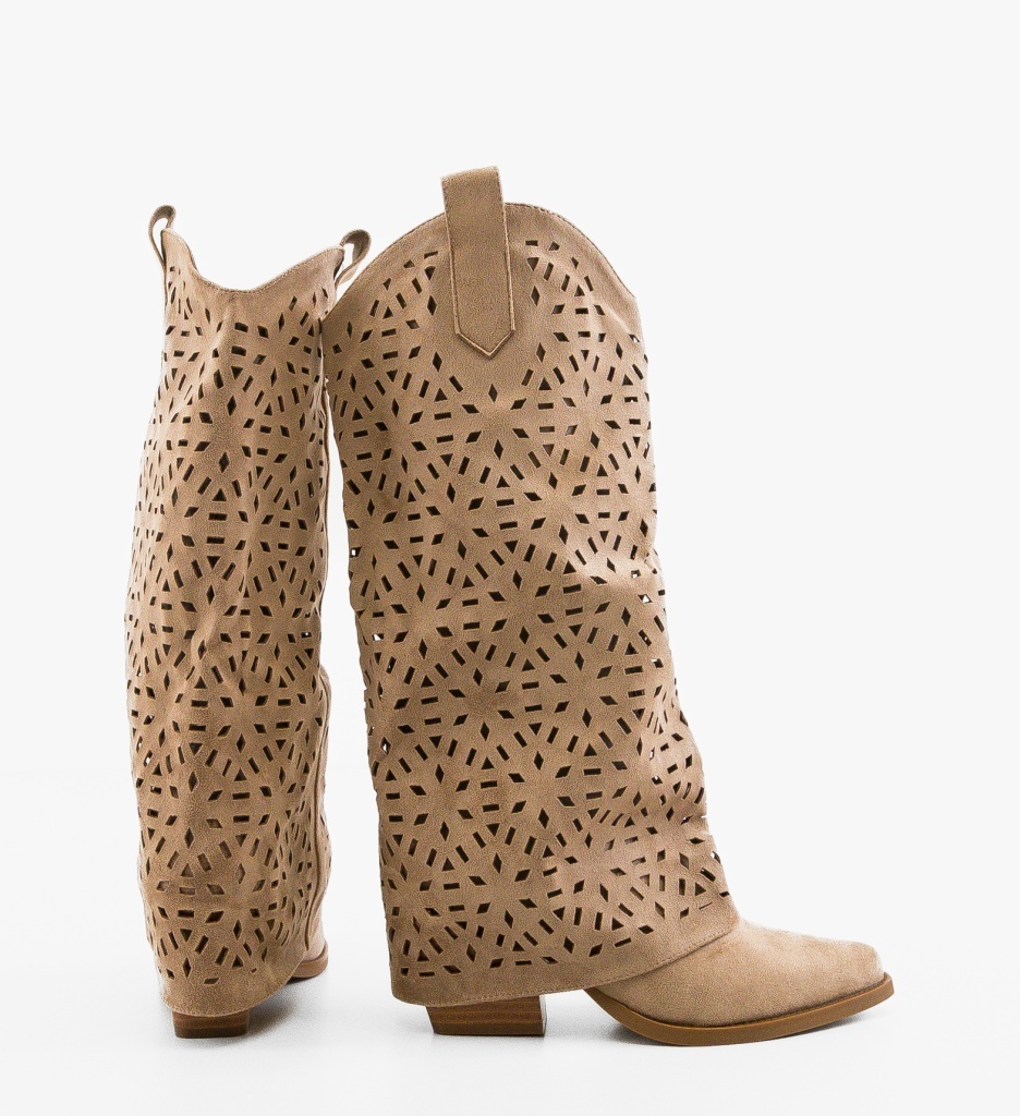 Cizme Dama Herte Khaki – Eleganță și Confort - imagine 4
