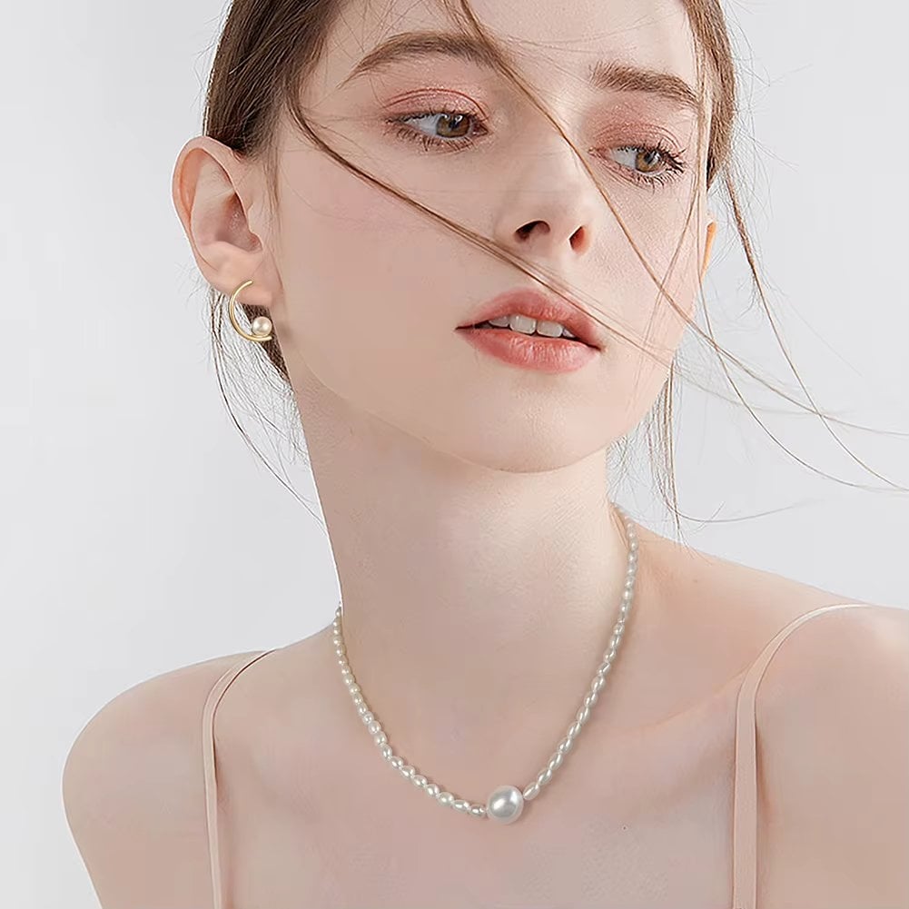 Cercei Argint Delis cu Perla - Eleganță Premium - imagine 3