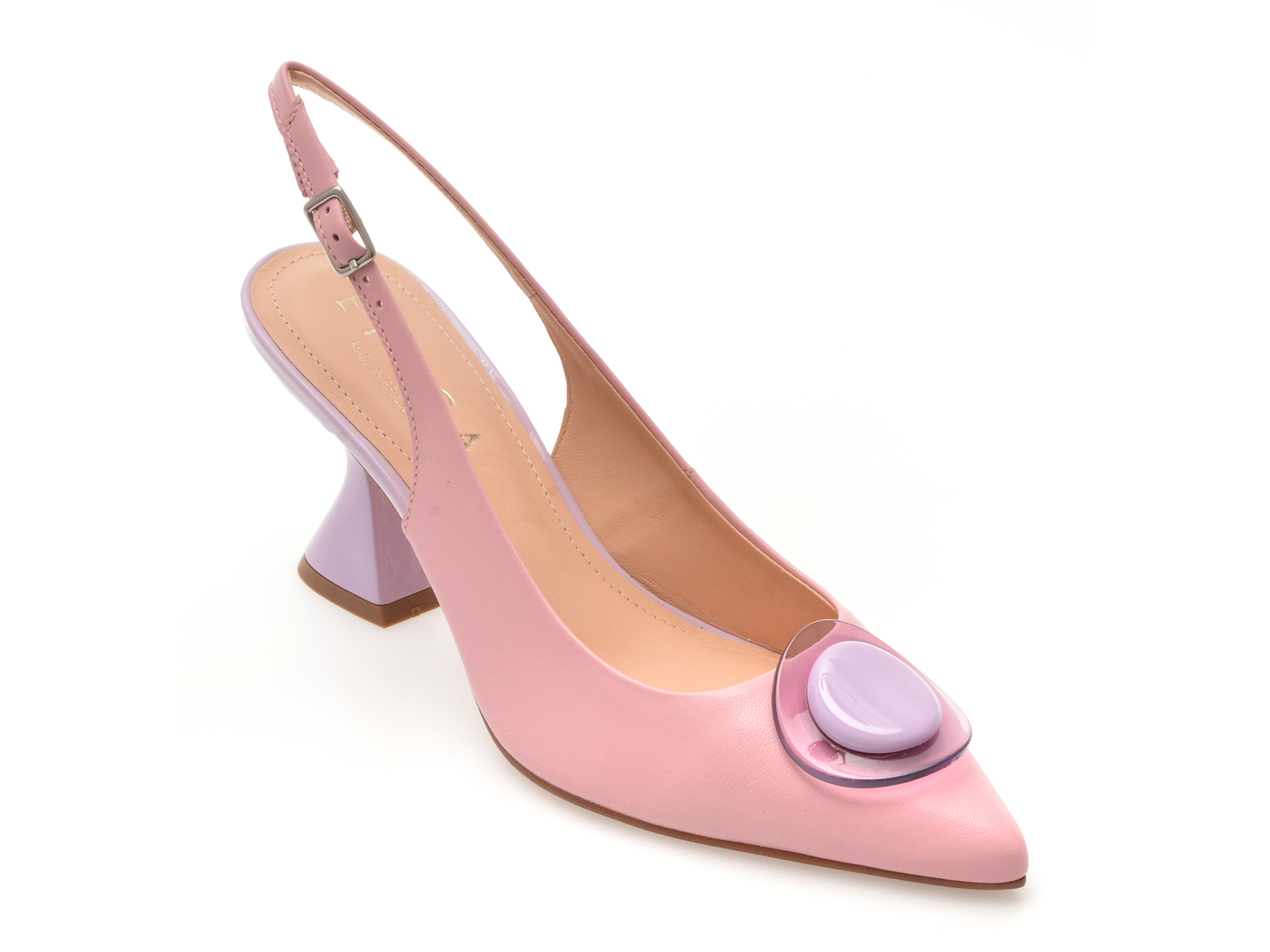 Pantofi Eleganti Epica din Piele Naturala Roz