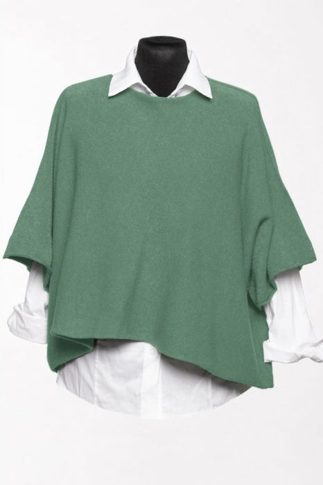 Pulover Maneca Fluture Vascoza Shopika | Verde Prăfuit
