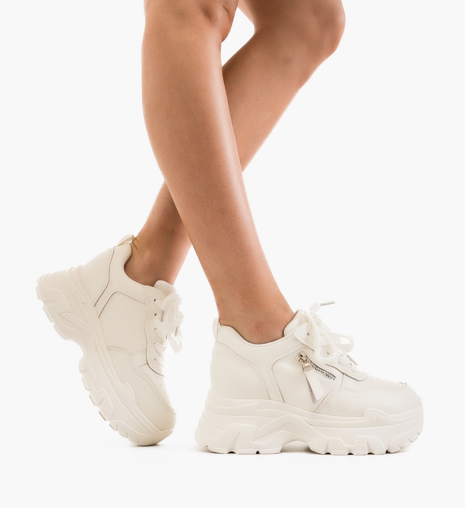 Sneakers Myrar Albi - Confort și Stil - imagine 2
