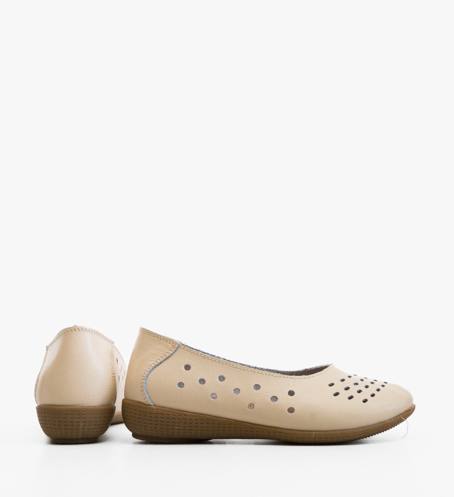 Balerini Dama Vanga Bej - Confort Casual - imagine 5
