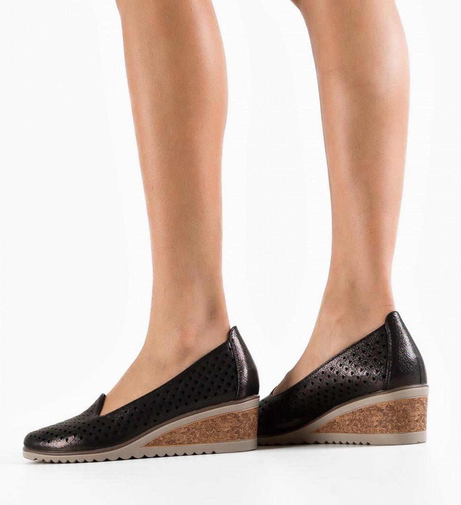 Pantofi Casual Dama Vrezik Negri - Confort & Stil - imagine 3