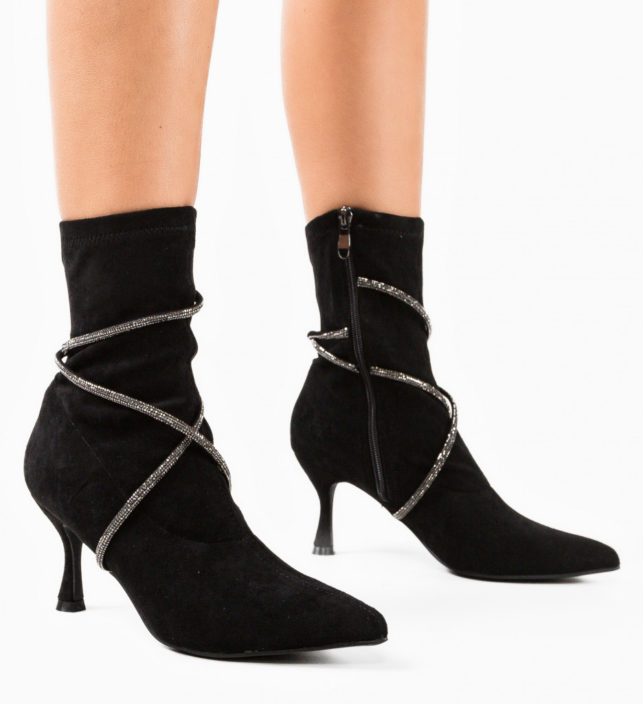 Botine Dama Naomi | Eleganță și Stil Negru - imagine 2