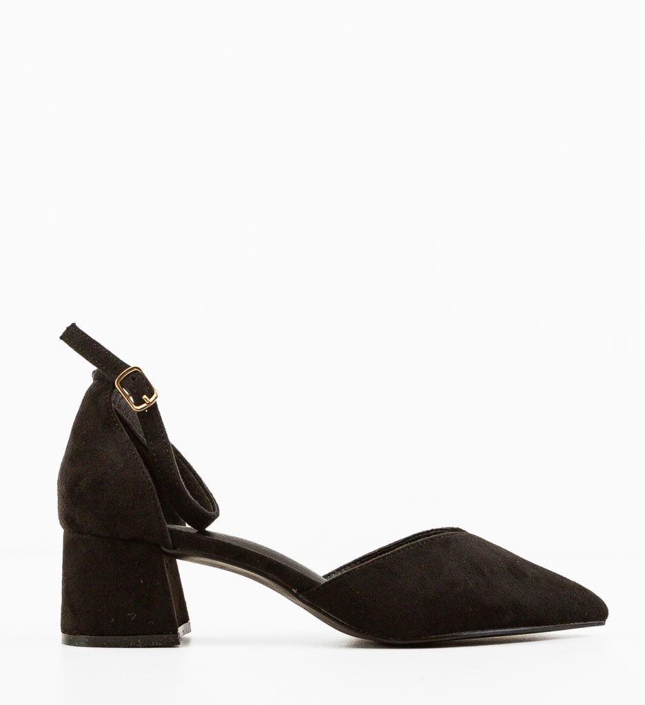 Pantofi Neyny Negri Eleganți cu Toc - imagine 4