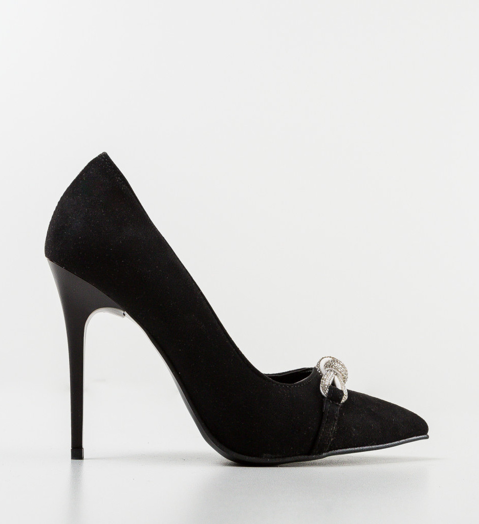 Pantofi cu Toc Airline Negri | Eleganță Asigurată - imagine 5