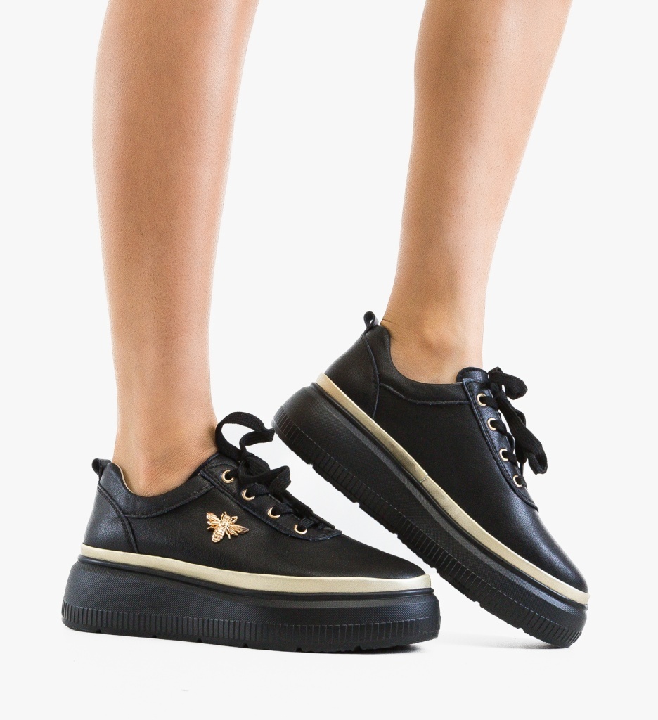 Pantofi Casual Zumzy Negri Eleganți - imagine 3