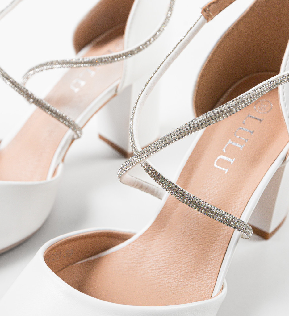 Pantofi Dama Ochen Albi | Eleganță și Stil - imagine 8