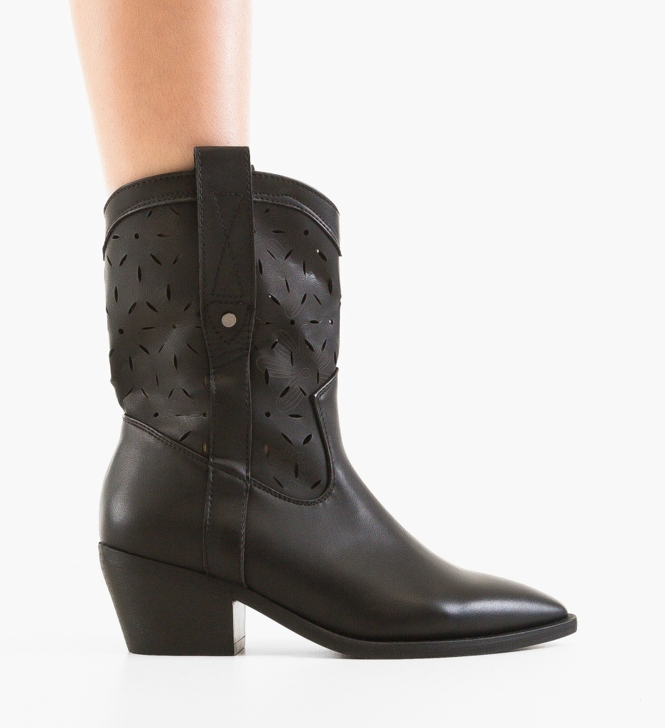 Botine Dama Mich Negre - Eleganță și Confort - imagine 6