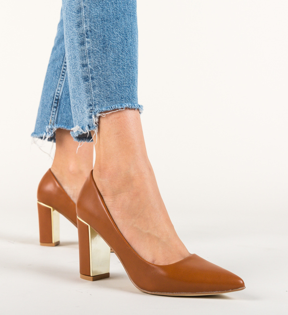 Pantofi Mikra Camel - Eleganță și Confort - imagine 3