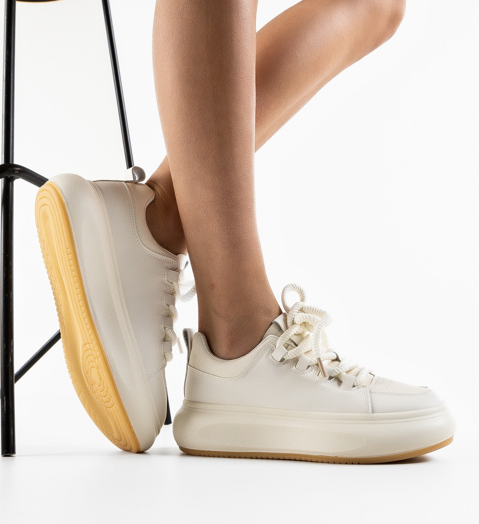 Sneakers Dama Weleu Albi 2 - Confort și Stil