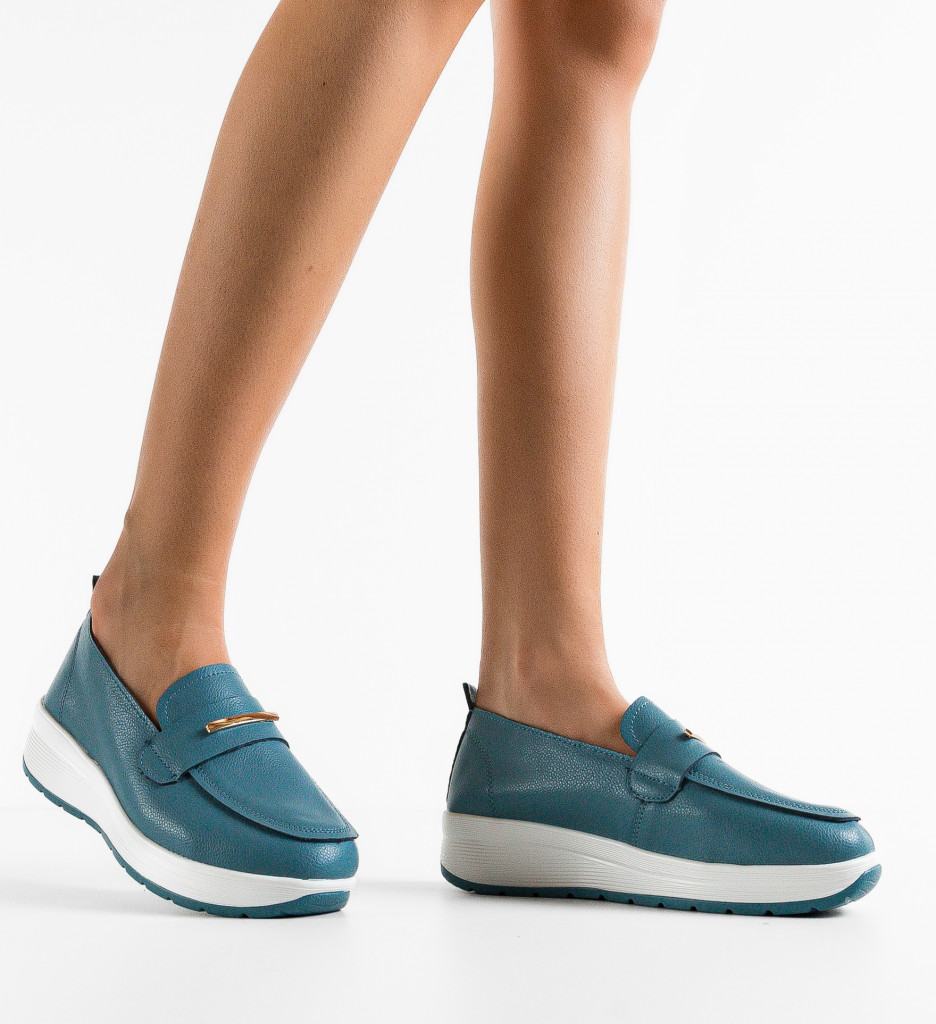 Pantofi Casual Vefra Albastri - Confort & Stil - imagine 4