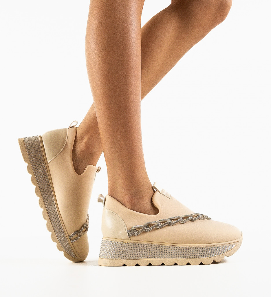 Sneakers Andala Bej - Confort și Stil Urban - imagine 2