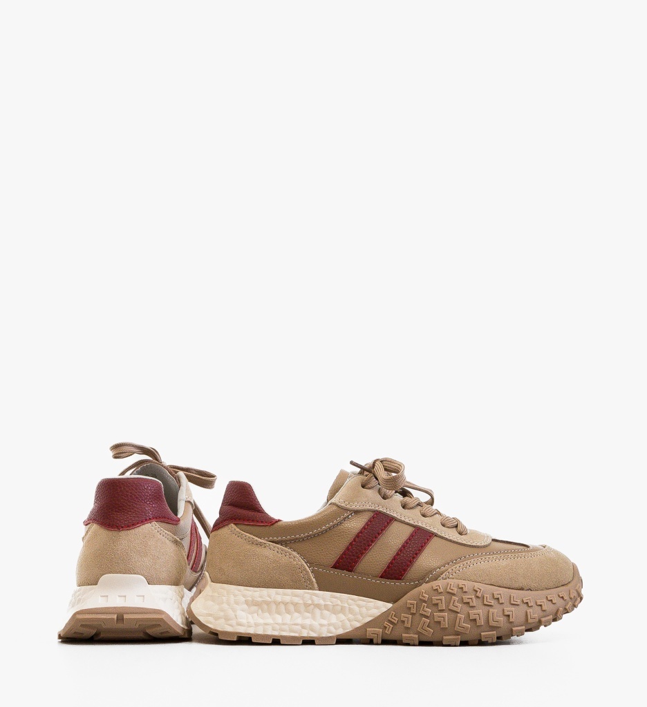 Sneakers Dama Forale Bej - Confort și Stil - imagine 18