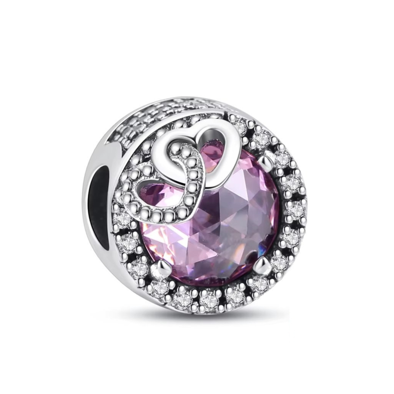 Charm Argint Amanda JW1185 cu Pietre Roz