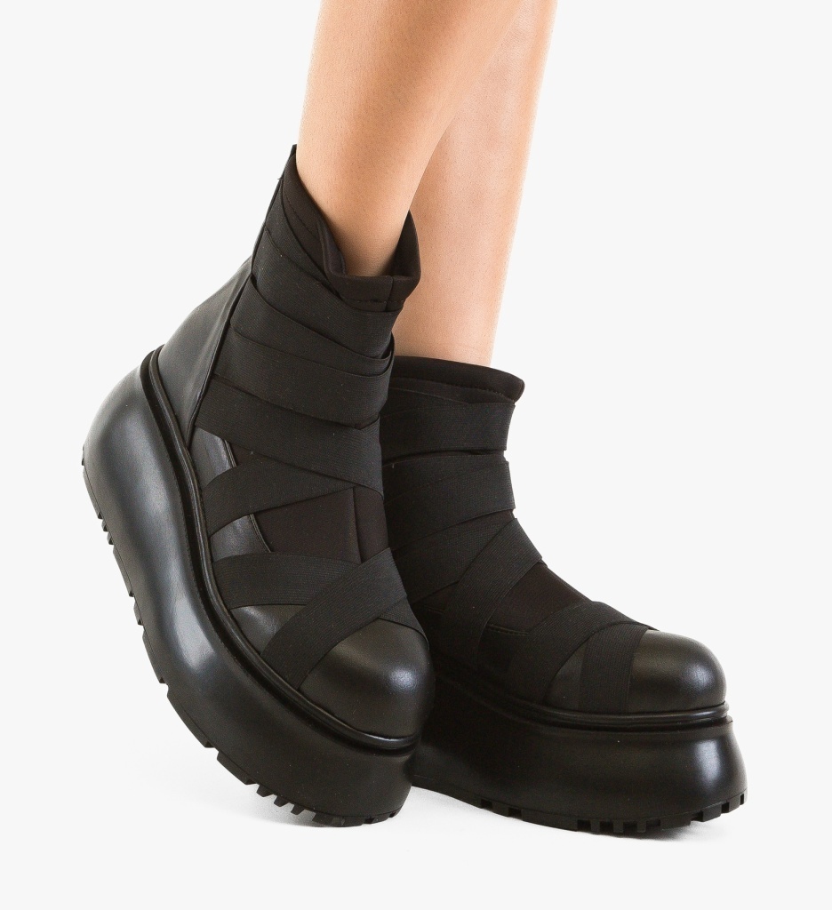 Ghete Dama Lucifer Negre - Stil Urban - imagine 3