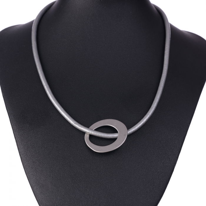 Colier Arco Iris Minimalist Argintiu - Stil Modern - imagine 1