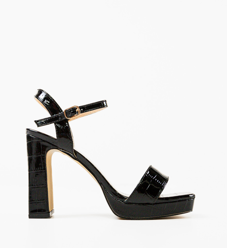 Sandale cu Toc Ayafy Negre - Eleganță și Stil - imagine 4