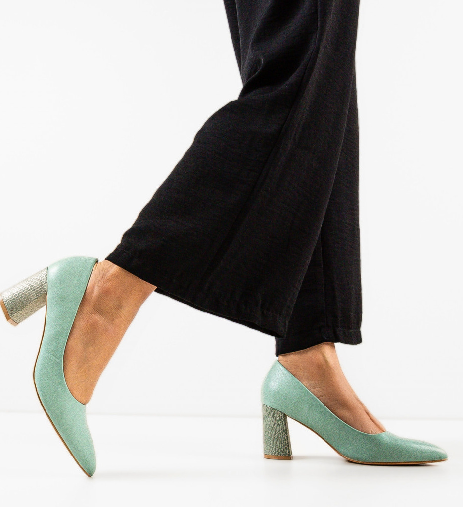 Pantofi Toc Tuka Verzi - Eleganță și Stil - imagine 2