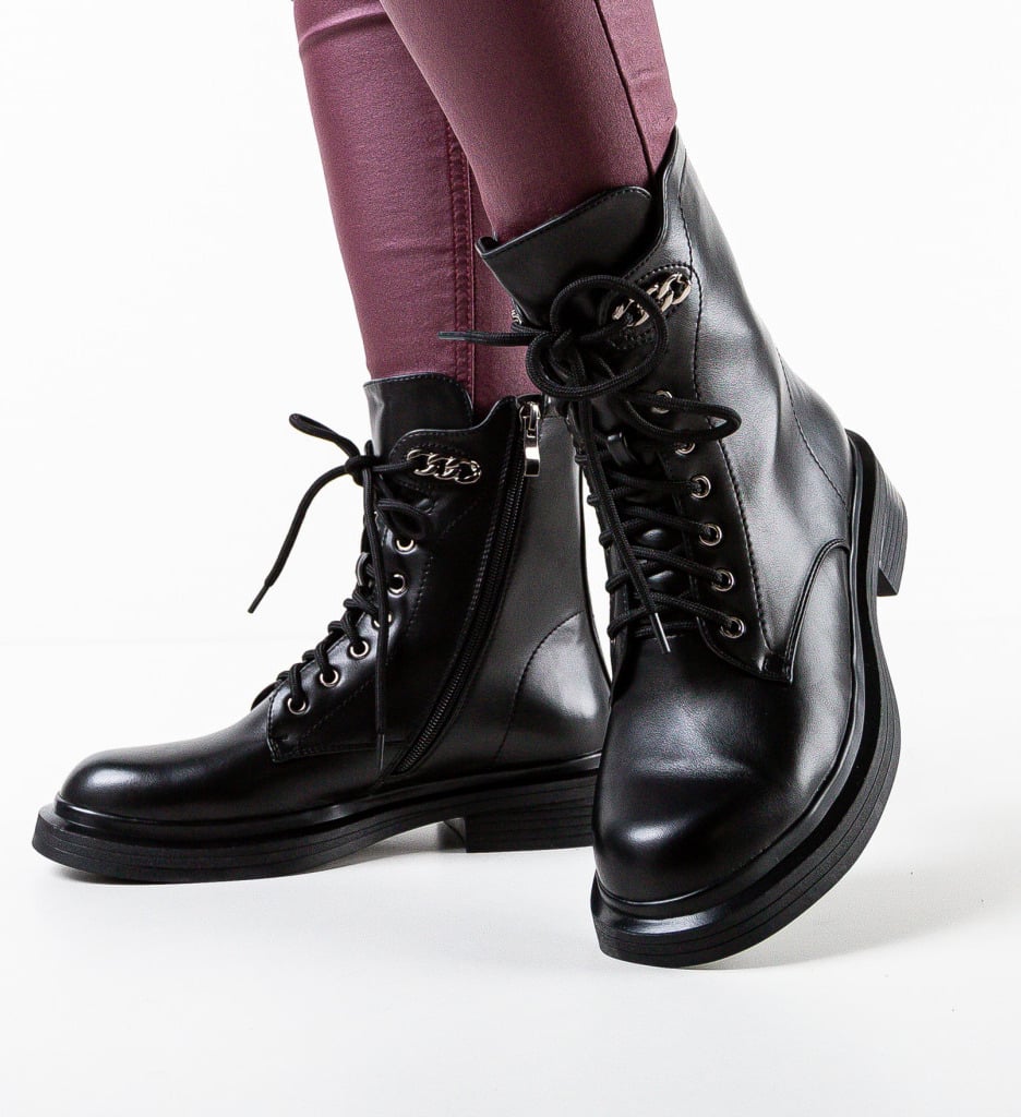 Ghete Dama Moss Negre | Eleganță Urbană - imagine 3