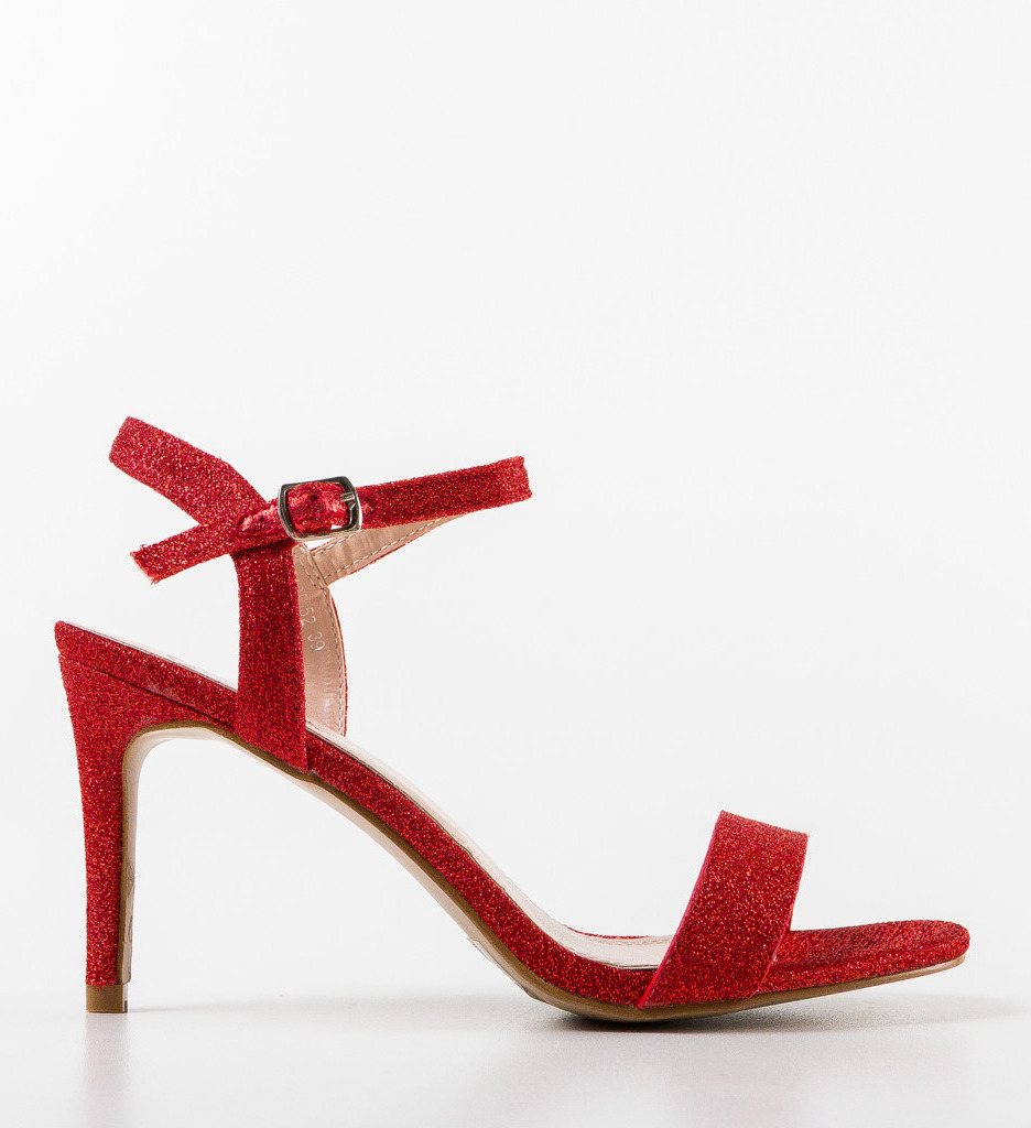 Sandale Tymon Rosii cu Toc - Eleganță și Stil - imagine 5