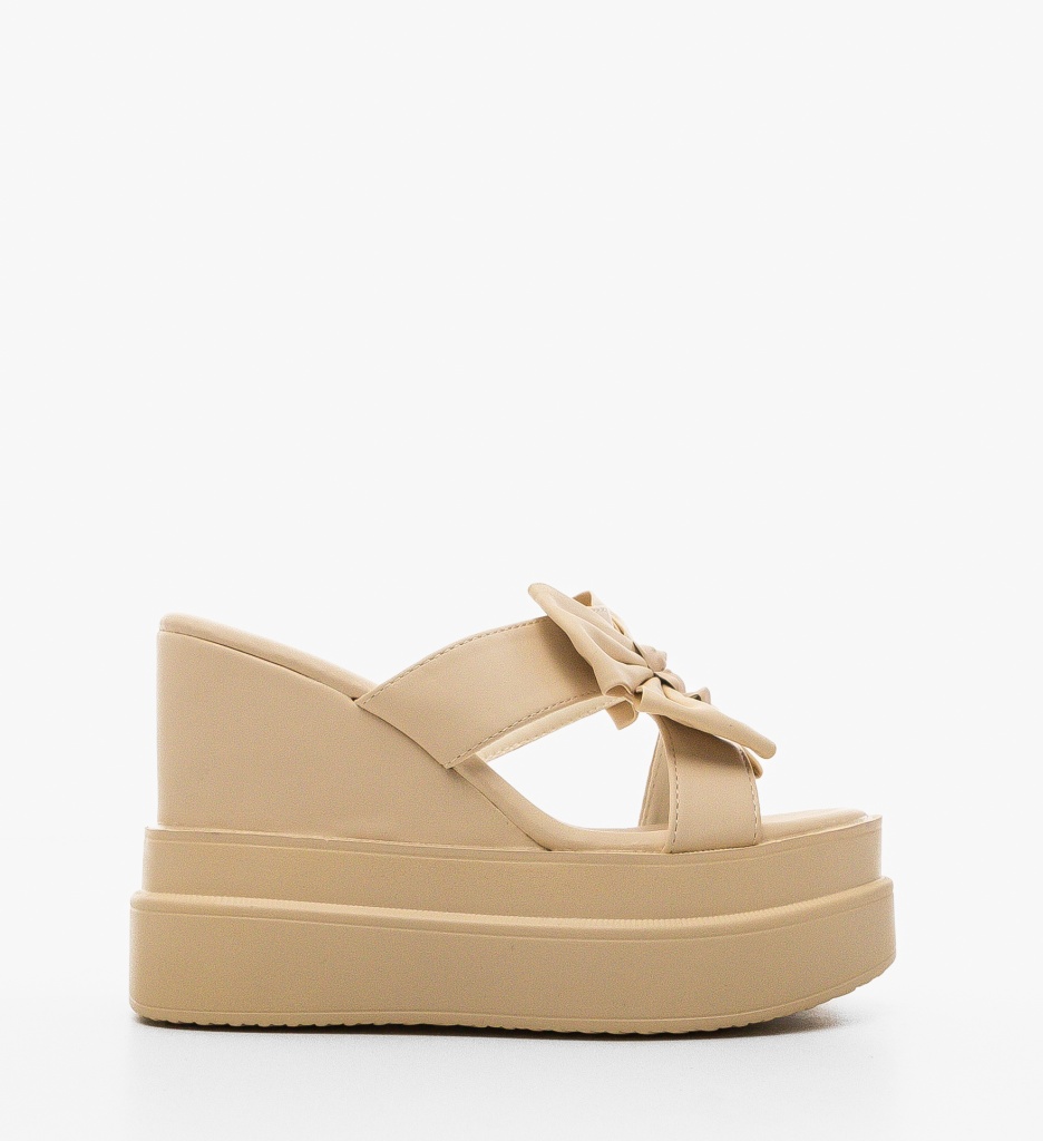 Platforme Dama Bej Elegante Reteon - imagine 6