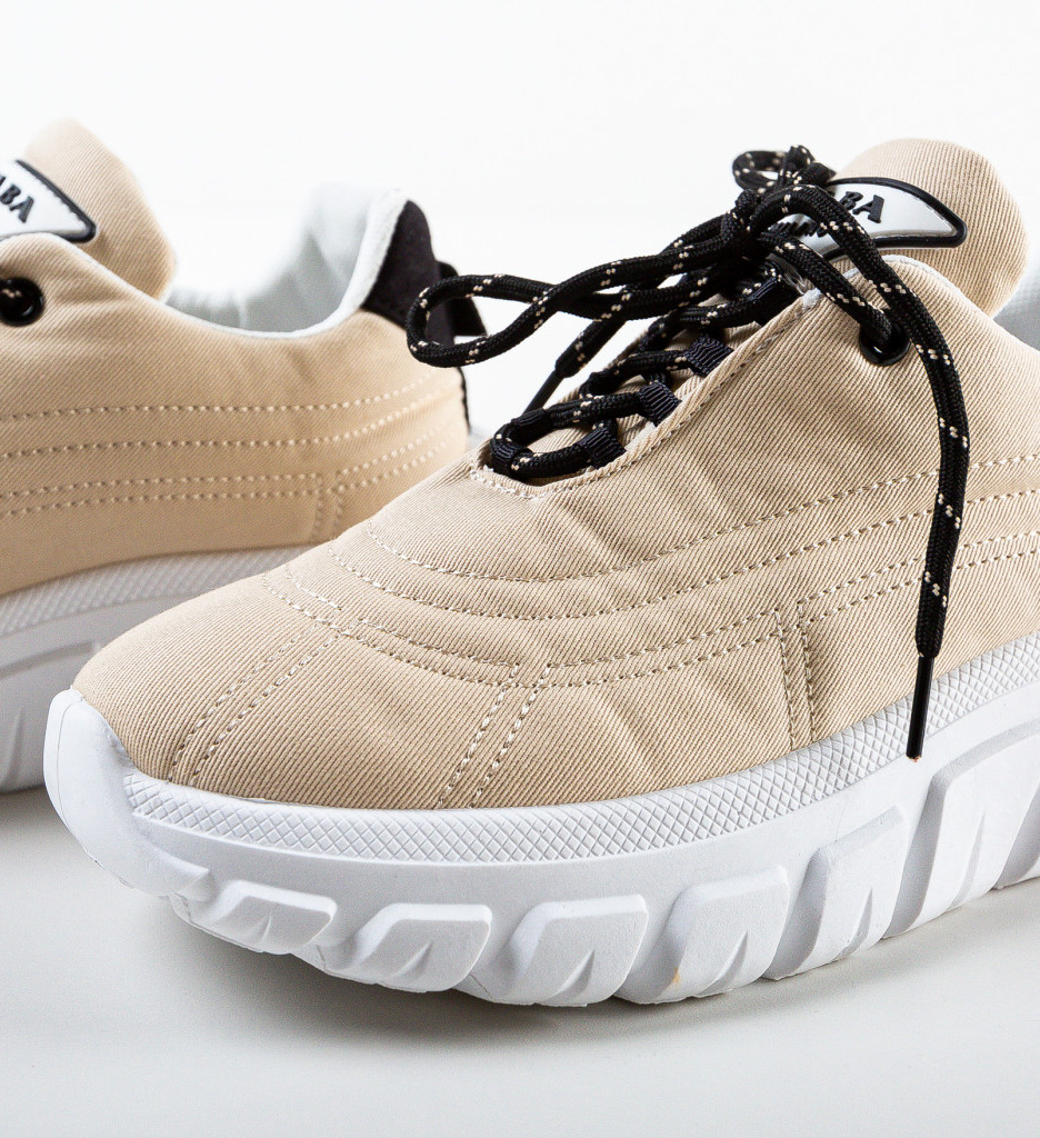 Sneakers Dama Aviana Bej - Confort și Stil - imagine 6