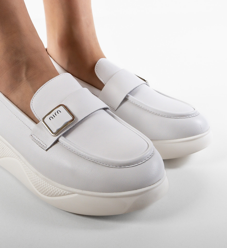 Pantofi Casual Catlyn Albi - Confort și Stil
