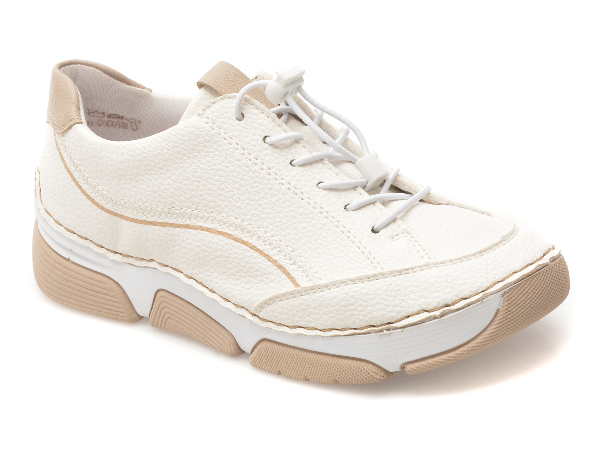 Pantofi sport RIEKER albi, confort zi de zi