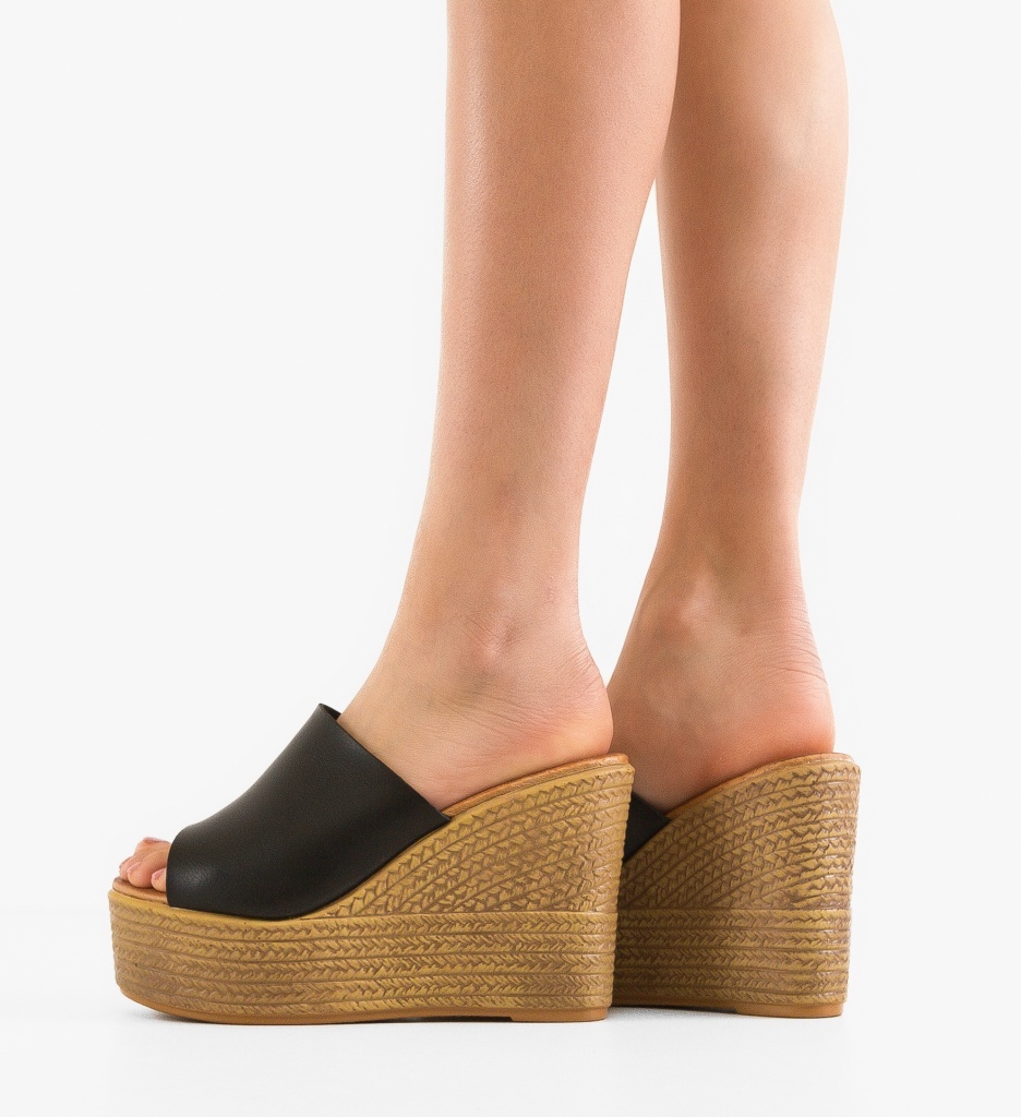 Platforme Dama Lloyd Negre | Eleganta si Inaltime