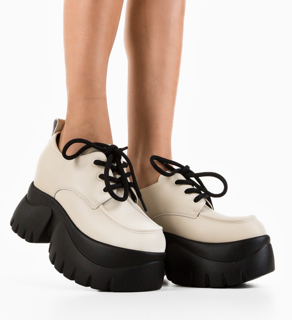 Pantofi Casual Sajna Bej | Confort și Stil - imagine 3