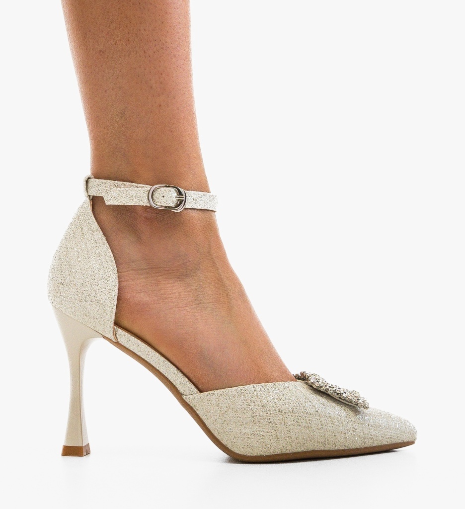 Pantofi dama Delgay Argintii - Eleganta si Stil - imagine 4