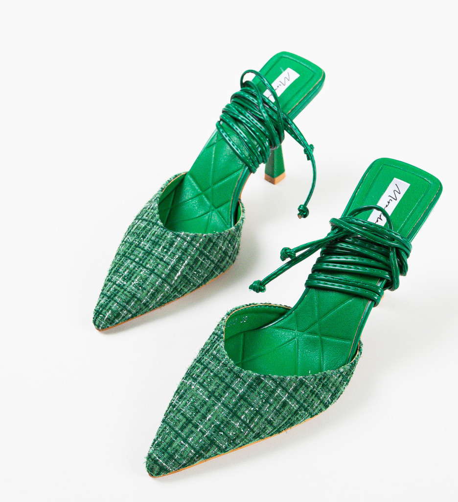 Pantofi Steele Verzi cu Toc Eleganți - imagine 5