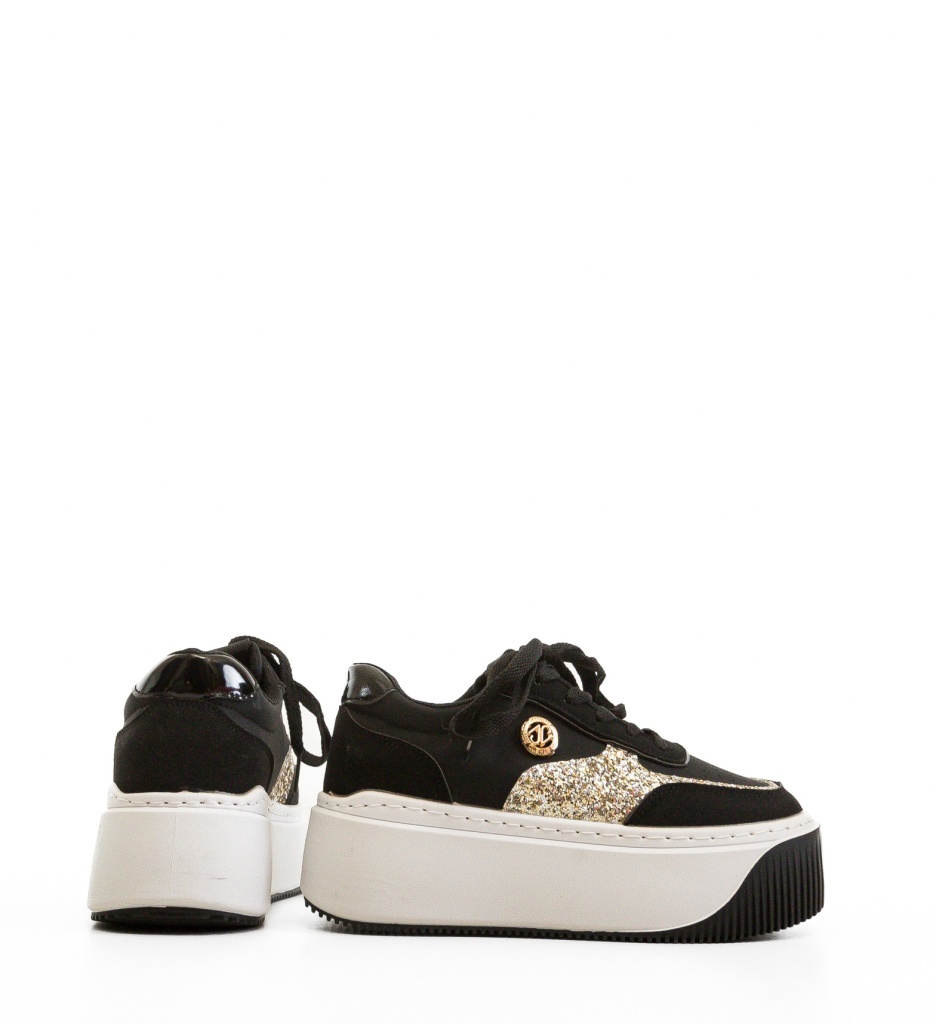 Sneakers Dama Plouta Negri - Confort si Stil - imagine 4
