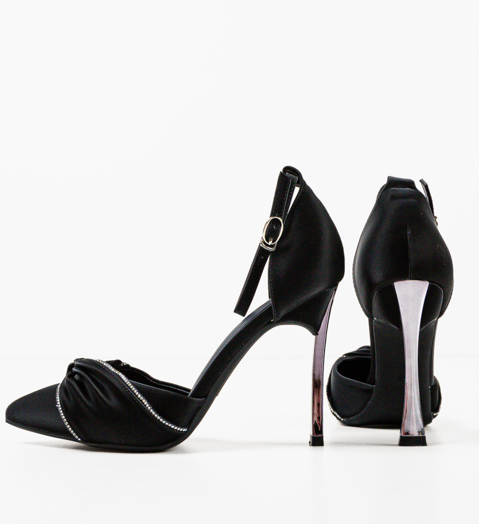 Pantofi Kofen Negri Eleganți cu Toc - imagine 7