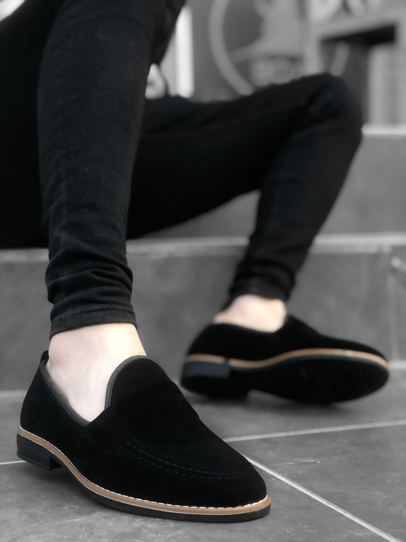 Mocasini Barbati Negri Eleganți pentru Afaceri