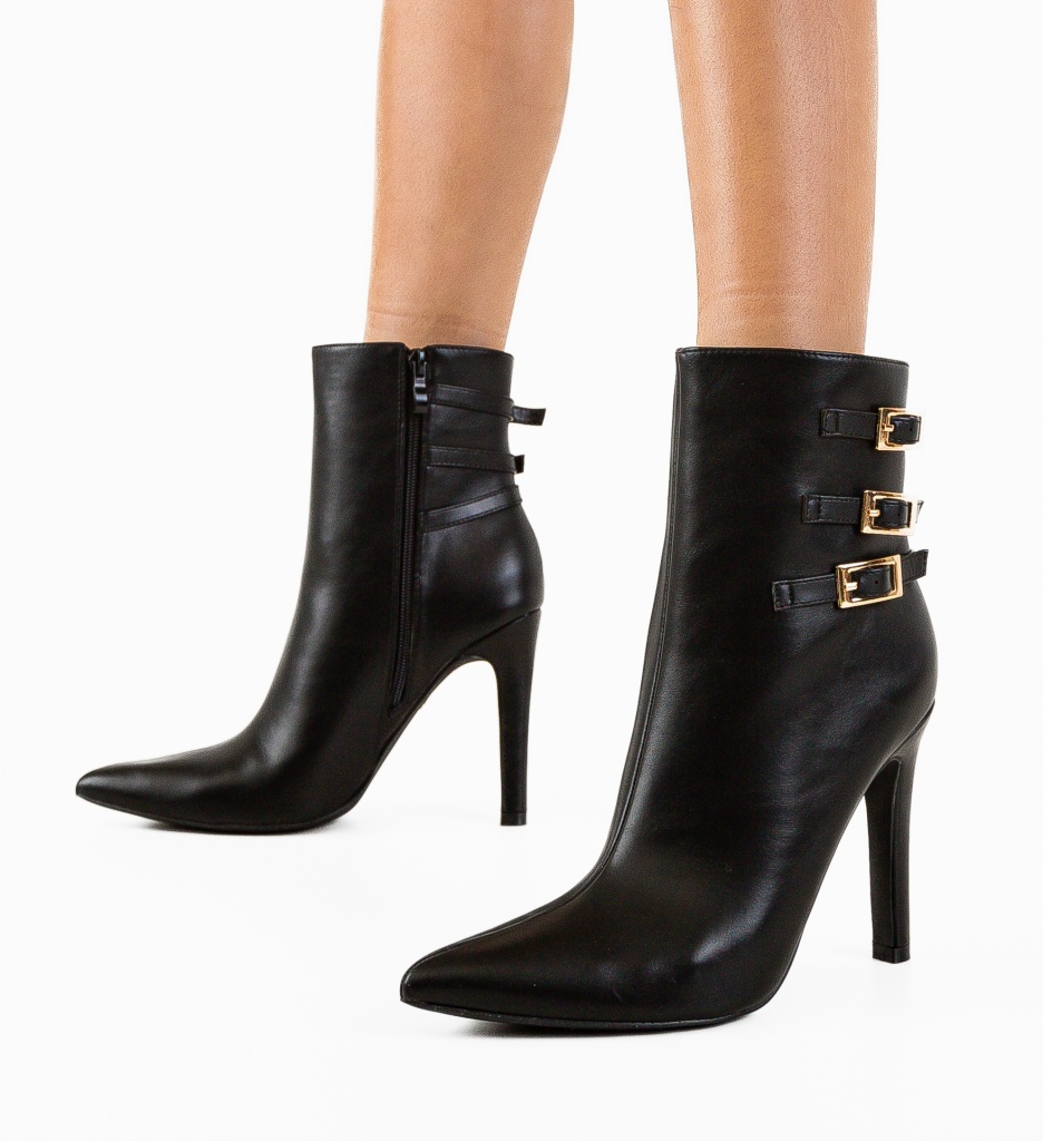 Botine Dama Poggi Negre | Eleganță și Confort - imagine 2