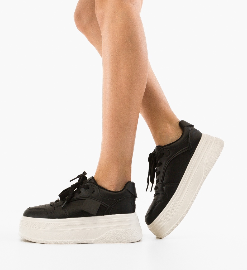 Sneakers Dama Uynn Negri - Stil & Confort - imagine 3