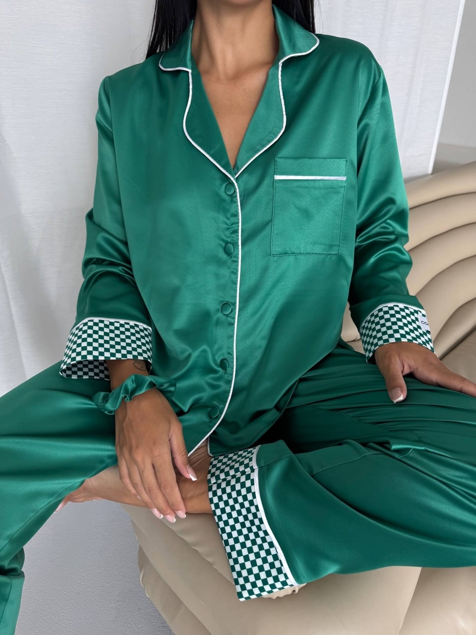 Set Pijama Dama 2 Piese Delis Verde - imagine 5