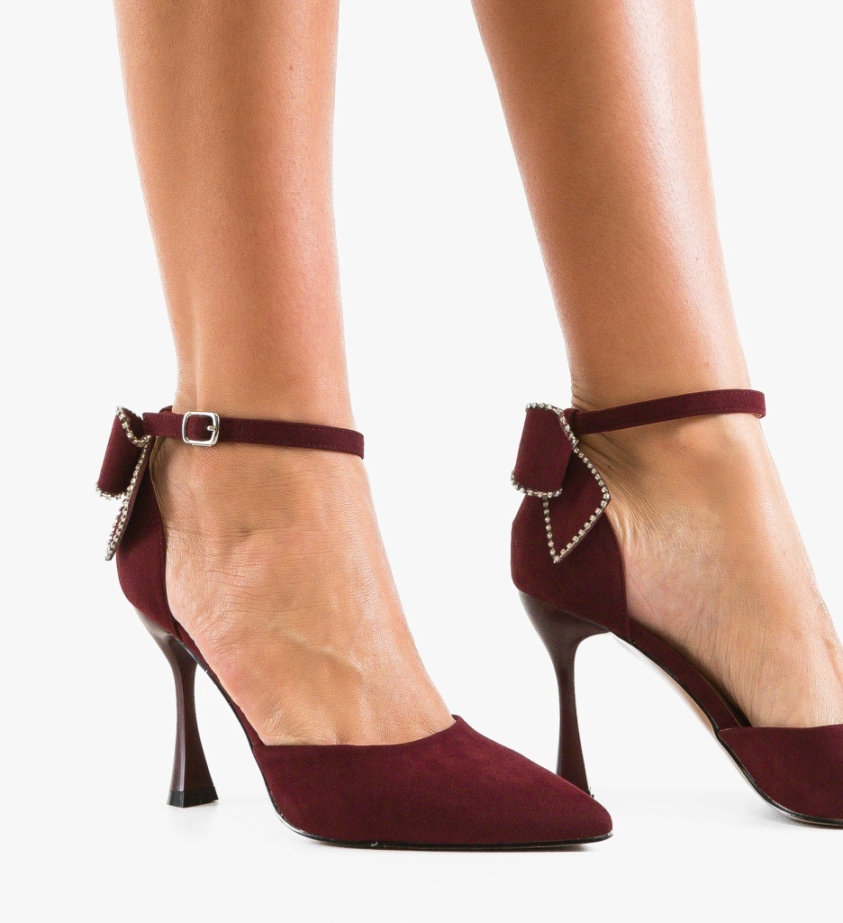 Pantofi Eleganti Burdy Grena | Depurtat - imagine 2