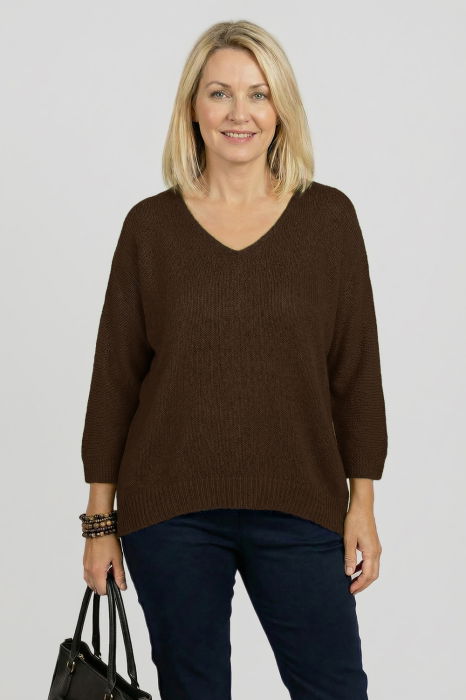Pulover Pufos Maro Shopika | Mâneci Fluture