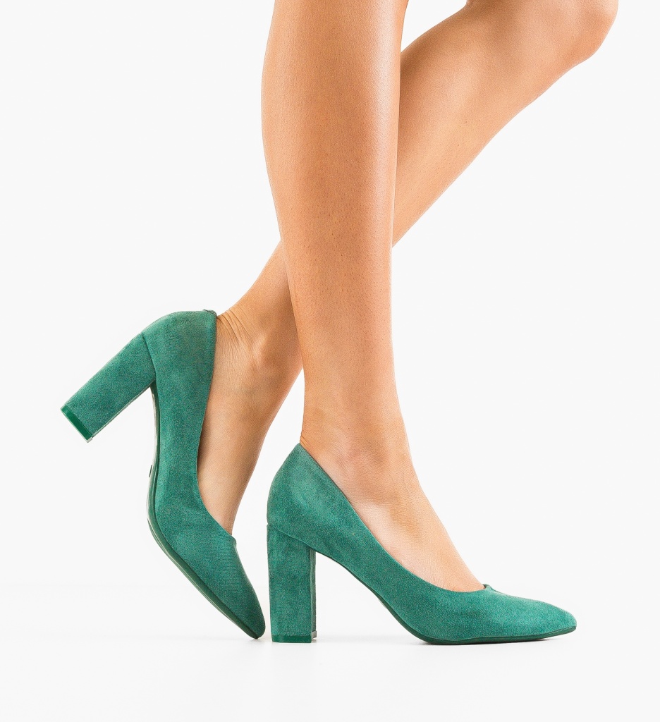 Pantofi Toc Verzi Yang - Eleganță Modernă - imagine 2