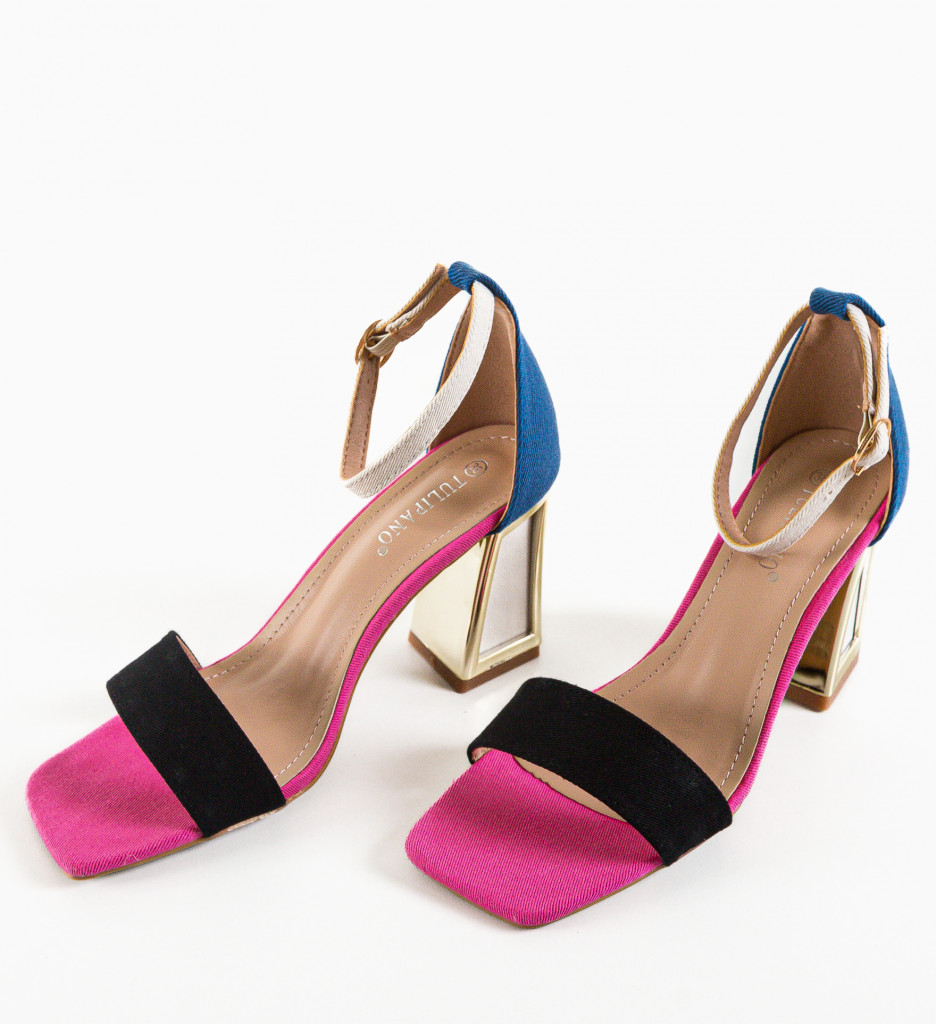 Sandale cu Toc Campo Negre - Stil Feminin - imagine 9