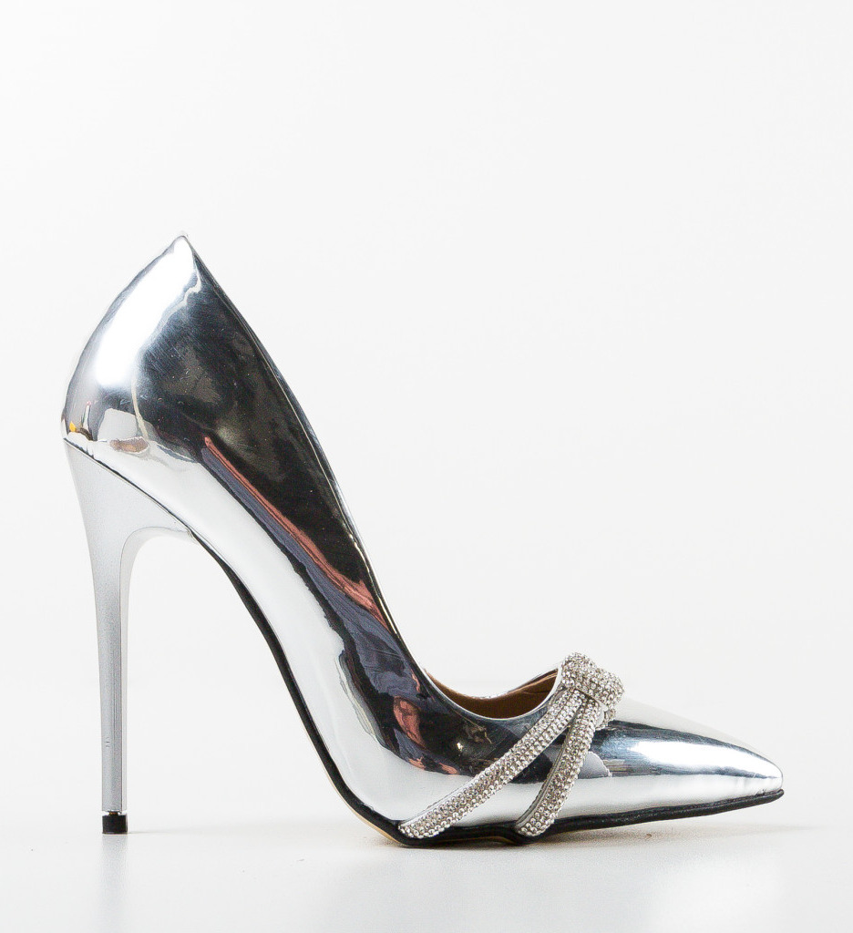 Pantofi Casette Argintii - Eleganță și Stil - imagine 5