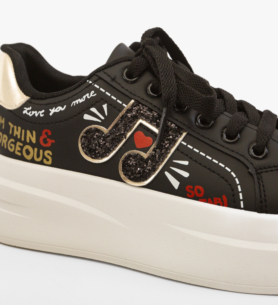 Sneakers Imoge Negri Dama - Confort și Stil - imagine 6