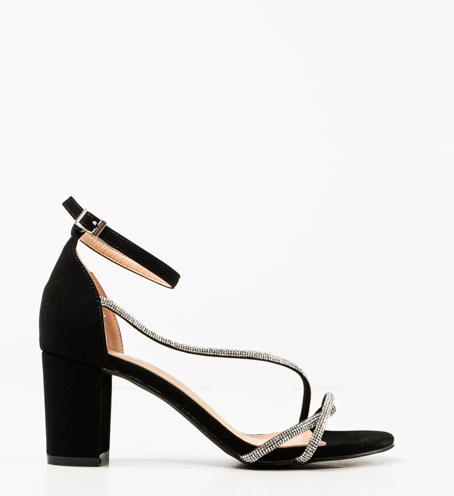 Sandale Dama Yrene Elegante Negre | Toc Stabil - imagine 4