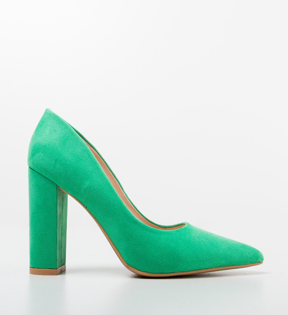 Pantofi Hofer Verzi cu Toc Eleganți - imagine 5